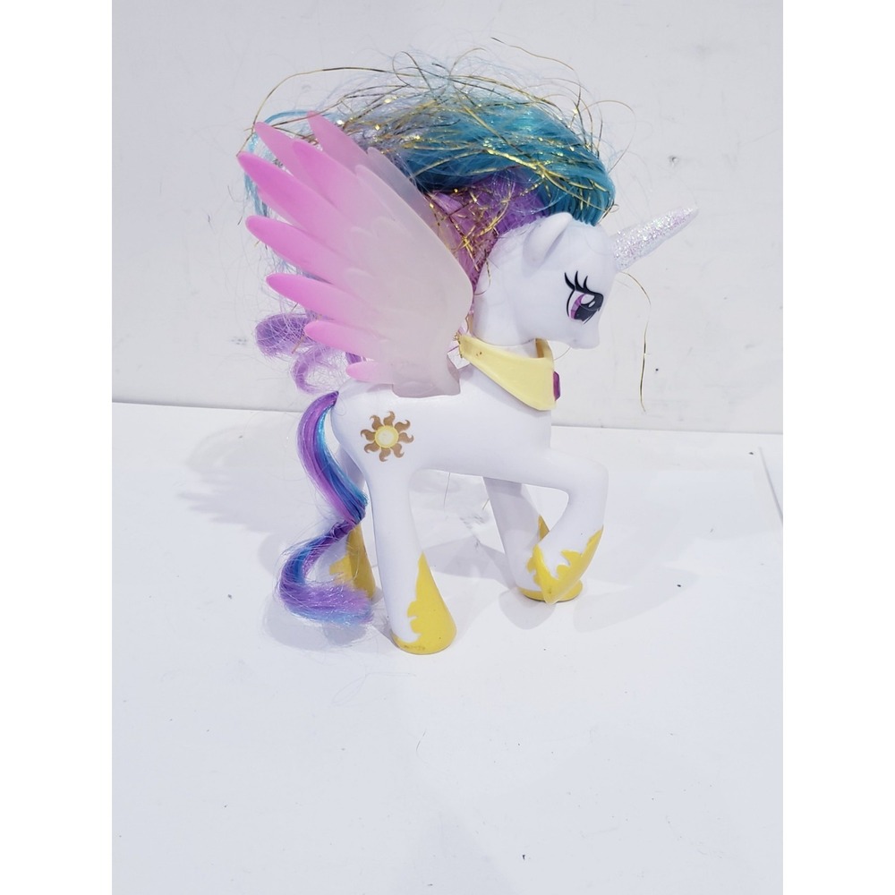 G4 My Little Pony 5" Princess Celestia White Brushable Glitter Tinsel 2011